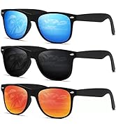 DEMIKOS Sunglasses Men Polarized Sunglasses for Mens Womens Retro Mirror Lens for Driving Fishing...