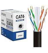 Cmple - Cat6 Cable 1000ft Bulk Lan Ethernet Cat 6 Wire Network UTP 23AWG CMR Riser 10Gbps 550 MHz...