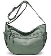 Trendy Crescent Bag Nylon Crossbody Bags for Women Lightweight Sling Hobo Luna Bag Multi-Pocket S...