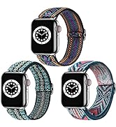 Dsytom 3 Pack Elastic Band Compatible with Apple Watch Bands 38mm 41mm 40mm 42mm 44mm 45mm 49mm, ...