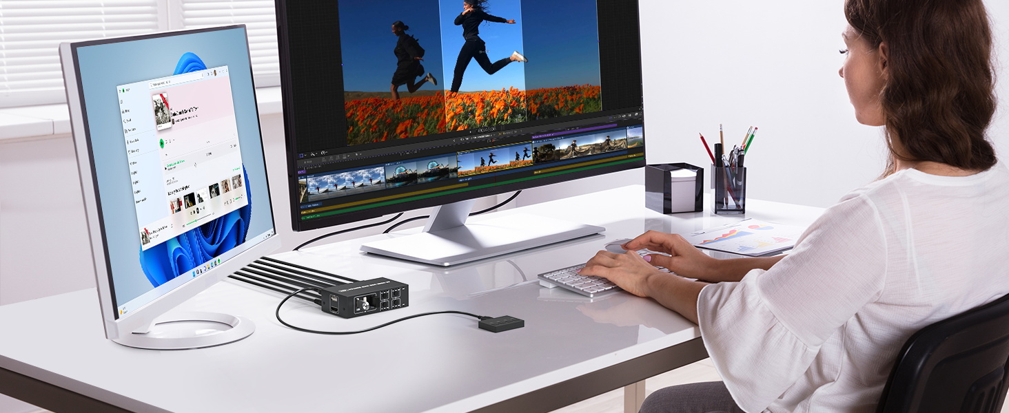 4k kvm switch hdmi 4 port box