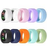 AZJCKEW 10 Pack Ring Cover Compatible with Oura Ring Gen 4/4 Ceramic, Gen 3, Anti-Scratch Elastic...