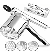 Havenity Large 15oz Potato Ricer with 3 Discs - Heavy Duty Stainless Steel Potato Masher and Rice...