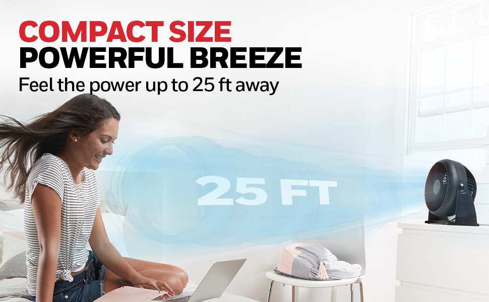 Honeywell TurboForce Fan Compact size powerful breeze feel the power up to 25 ft away