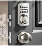 Keyless Entry Door Lock Deadbolt with Handle Set, Door Locks for Front Door, Keypad Code with Han...