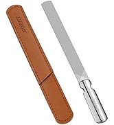 ZIZZON Professional Stainless Steel Nail Files Double Sided for Women and Men, Heavy Duty Reusabl...