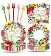 Tropical Birthday Plates