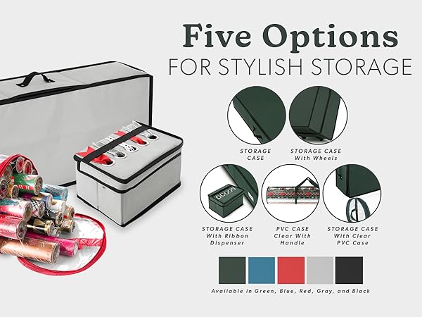 Wrapping paper storage available options and colors