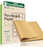 biocean Unbleached PRE-CUT Parchment Paper Sheets 12x16
