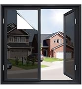 rabbitgoo One Way Window Privacy Film Window Tint for Home, Reflective Mirror Sun Blocking Heat C...
