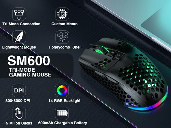 wireless gaming mouse wireless mouse gamer Rechargeable programmable custom mouse