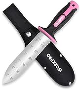 WORKPRO Hori Hori Garden Knife, 7" Stainless Steel Blade with Cutting Edge, Garden Tools with Oxf...