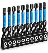 10-Pack T30 Torx Bit, Impact T-30 Torx Bit, Profession Torx Bits 2 in Magnetic, T 30 Torx Bit S2 ...