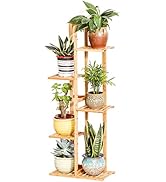 Bamboo 5 Tier 6 Potted Plant Stand Rack Multiple Flower Pot Holder Shelf Indoor Outdoor Planter D...
