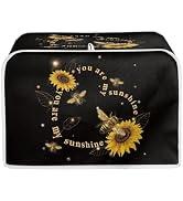 Pzuqiu Sunflower Toaser Cover,Kitchen Small Appliance Cover,Keep Toaster Bread Maker Away From Du...