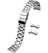 Juntan 20mm 22mm Stainless Steel Watch Band Curved End Straight End for Men Women Metal Watch Ban...