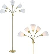LTGSRC Medusa Modern Decor Floor Lamp, Multi Head Adjustable Gooseneck Bright Light Lamps for Rea...
