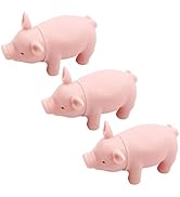 Mikikit 3 Pcs Screaming Pig Dog Toy Puppy Chew Toy Piggy Plush Toy Chew Toys for Puppies Dog Chew...