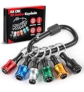 Push to Unlock,Katerk 6pcs 1/4 inch Hex Shank Aluminum Alloy Screwdriver Bit Holder Light-Weight ...