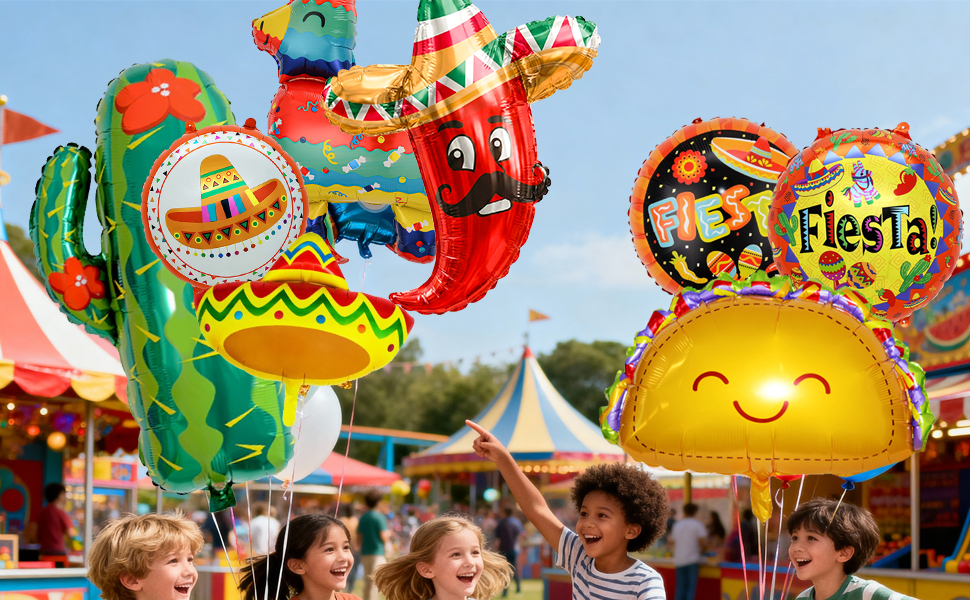 mexican theme balloons