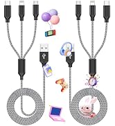 Travel Essentials Multi Charging Cable, 3 in 1 Universal Phone Charger Cord | Micro USB Cable wit...