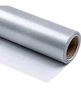 WRAPAHOLIC Wrapping Paper Roll - Mini Roll - 17 Inch X 33 Feet - Silver Pearlized Paper for Birth...