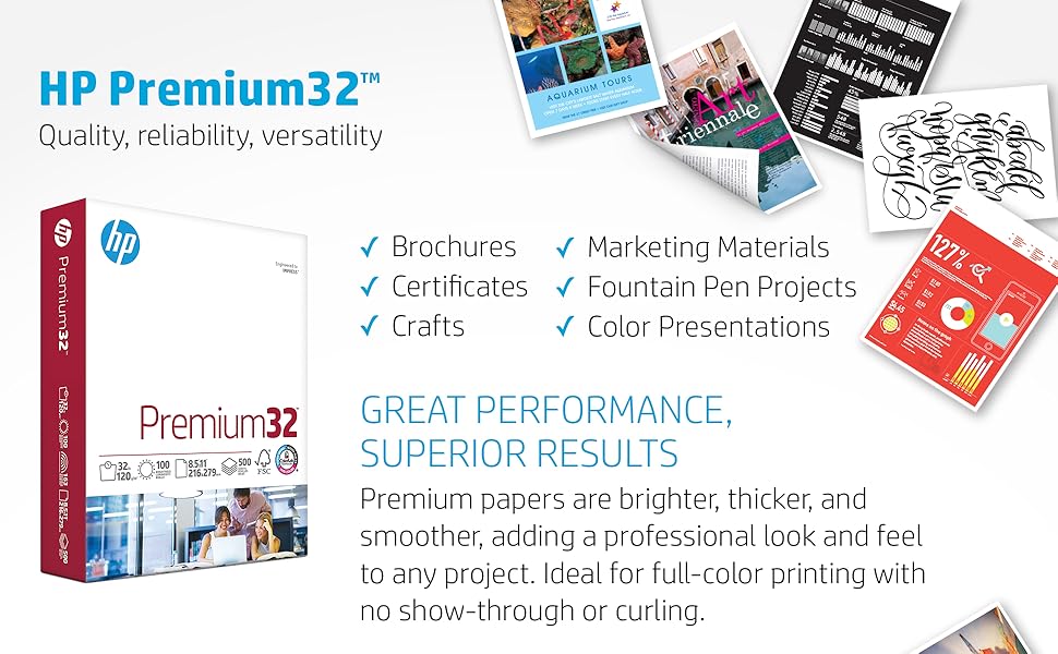 Premium32 Extra heavyweight, super smooth paper for professional full-color printing results