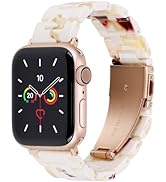 MAIRUI Resin Watch Bands Compatible with Apple Watch Slim Wristband Replacement Strap Bracelet fo...