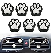 6 Pcs Dog Paw Air Vent Clips, Cute Dog Cat Print Car Air Fresheners Vent Clips Funny Car Decorati...