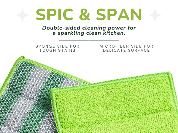 Spic & Span sponge and microfiber