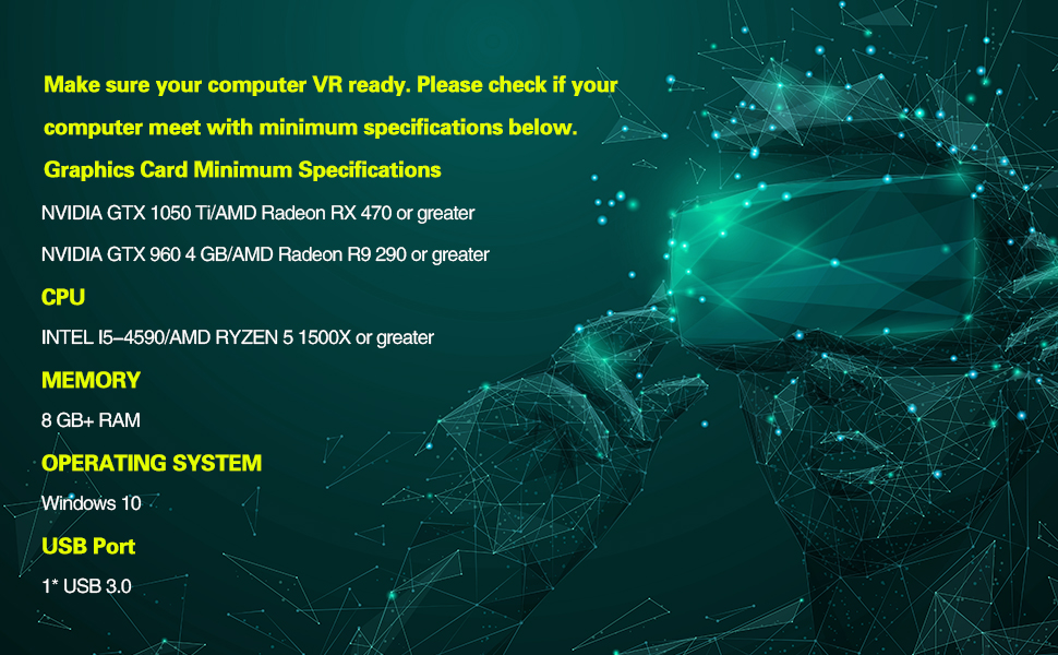 USB 3.2 Gen1 Type-C to USB-A Cables Link Cable Compatible with Oculus Quest VR Headset Gaming PC