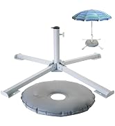 AMGSH Portable Beach Umbrella Stand, Foldable Umbrella Stand, Adjustable Patia Umbrella Base Hold...