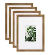 Egofine 11x14 Picture Frames 4 Pack Display Pictures 5x7/8x10 with Mat or 11x14 Without Mat Made ...