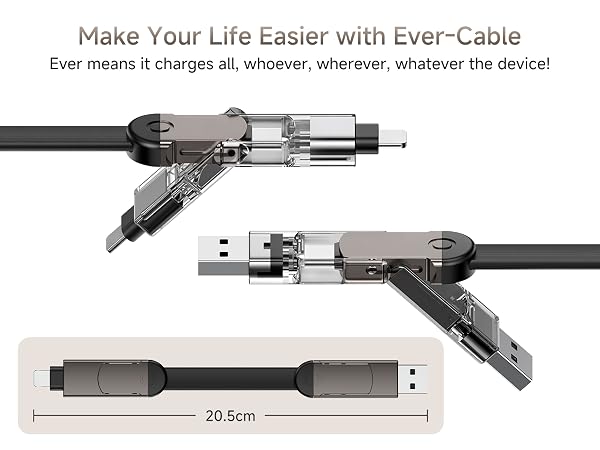 multi charging cord for travel carry on essentials pocket charging cable on the go charging cable