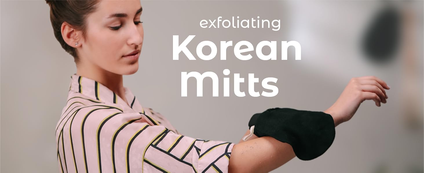 exfloliating korean mitts