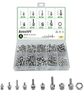 AvrestYPT 584-Piece Stainless Steel Nut and Bolt Assortment Kit, M2 M2.5 M3 M4 M5 Metric Machine ...