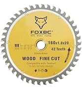 FOXBC Track Saw Blade 42T 160x1.8x20mm 205561 for Festool TS 55 F, TSC 55 K, HK 55 and HKC 55, Wo...