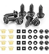 GOOACC License Plate Screw Kit for Fastening Front and Back License Plates on Cars, Suvs, and Tru...