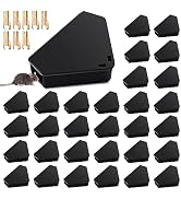 Qualirey 36 Pcs Mice Station with Key Triangle Bait Station Reusable Rodent Trap Bait Box, Keeps ...