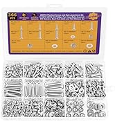 366PCS Machine Screw Assortment Kit, #6-32#8-32#10-24 304 Stainless Steel Phillips Pan Head Machi...