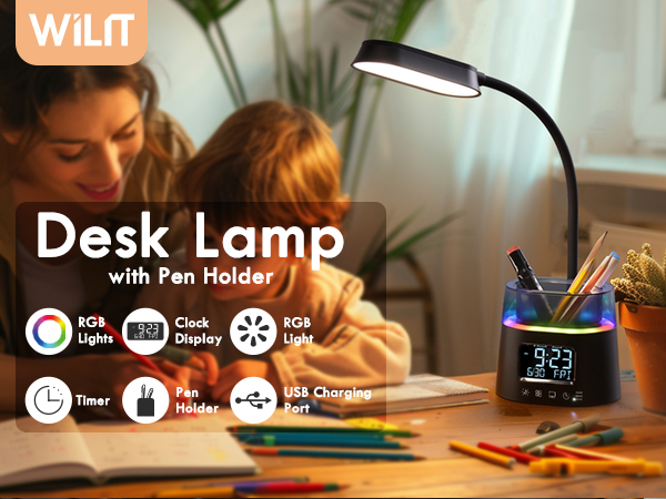 Desk Lamp with Pen Holder