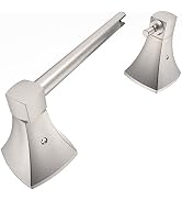 WZRUA Brushed Nickel Toilet Paper Holder Bathroom Double Post Pivoting Tissue Roll Holder Stainle...