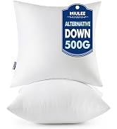 MIULEE 18x18 Throw Pillows Inserts 2 Pack, Decorative Pillows for Couch Bed | 100% Virgin Filling...