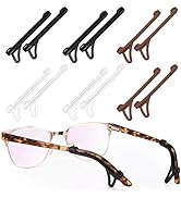 topstart Glass Ear Grips, 6 Pairs Glasses Ear Cushion with hook Anti Slip Silicone Temple Tips Sl...