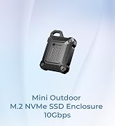 ICY BOX Full Metal M.2 NVMe 2230 SSD Enclosure, USB C 3.2 Gen2 Type-C 10Gbps to NVMe PCIe Adapter...