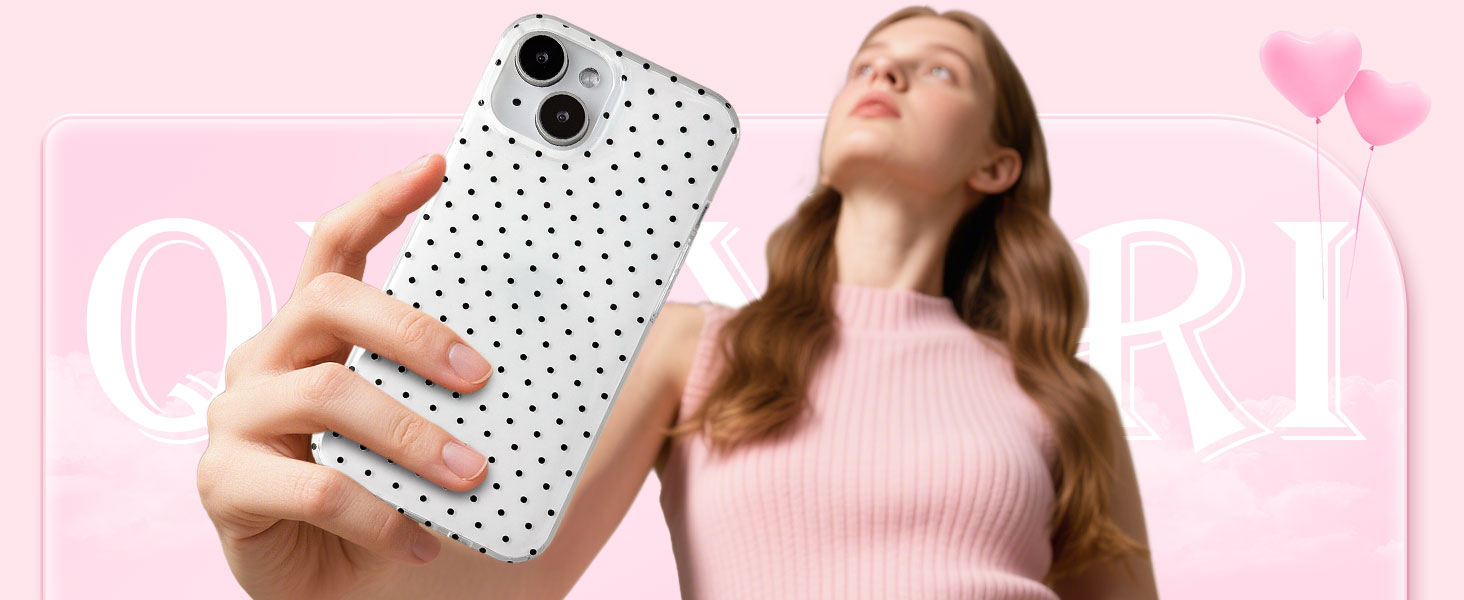 QLTYPRI Cute Polka Dot Phone Case