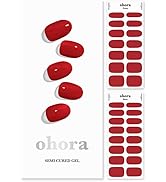 ohora Semi Cured Gel Nail Strips (N Addict) - Works with Any Nail Lamps, Salon-Quality, Long Last...