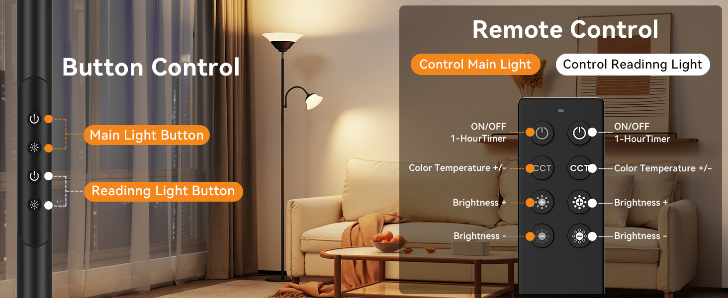 floor lamp with reading light