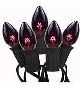 GOOTHY 25Ft C7 Halloween Dark Purple String Lights, C7 Black Purple Outdoor String Lights with 27...