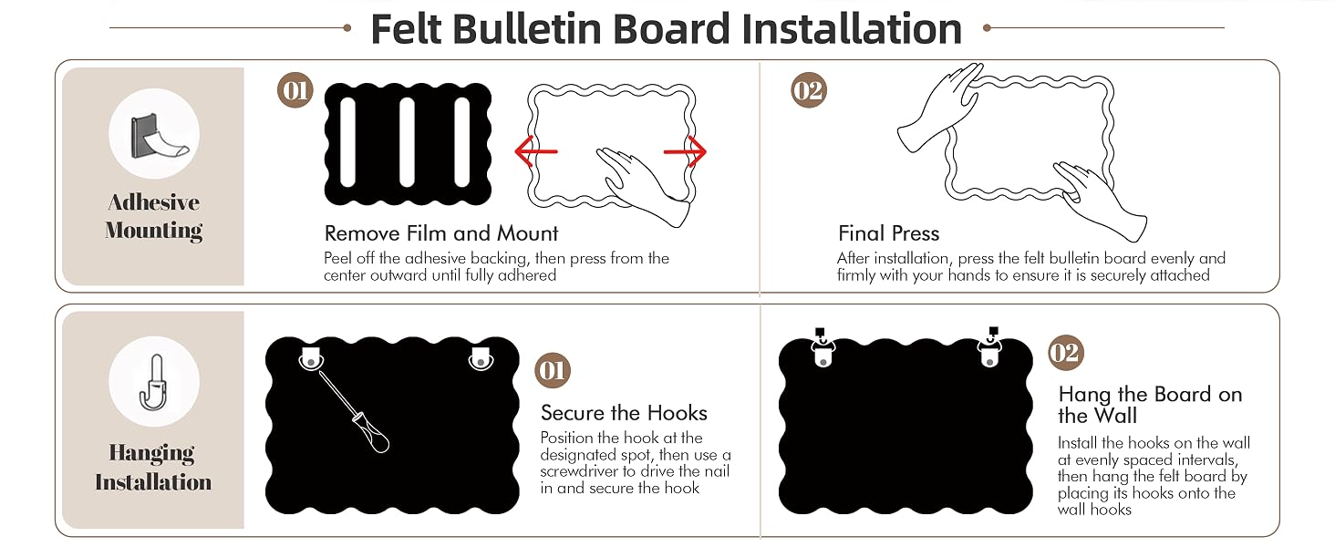 Scalloped Felt Bulletin Board 24"x18"
